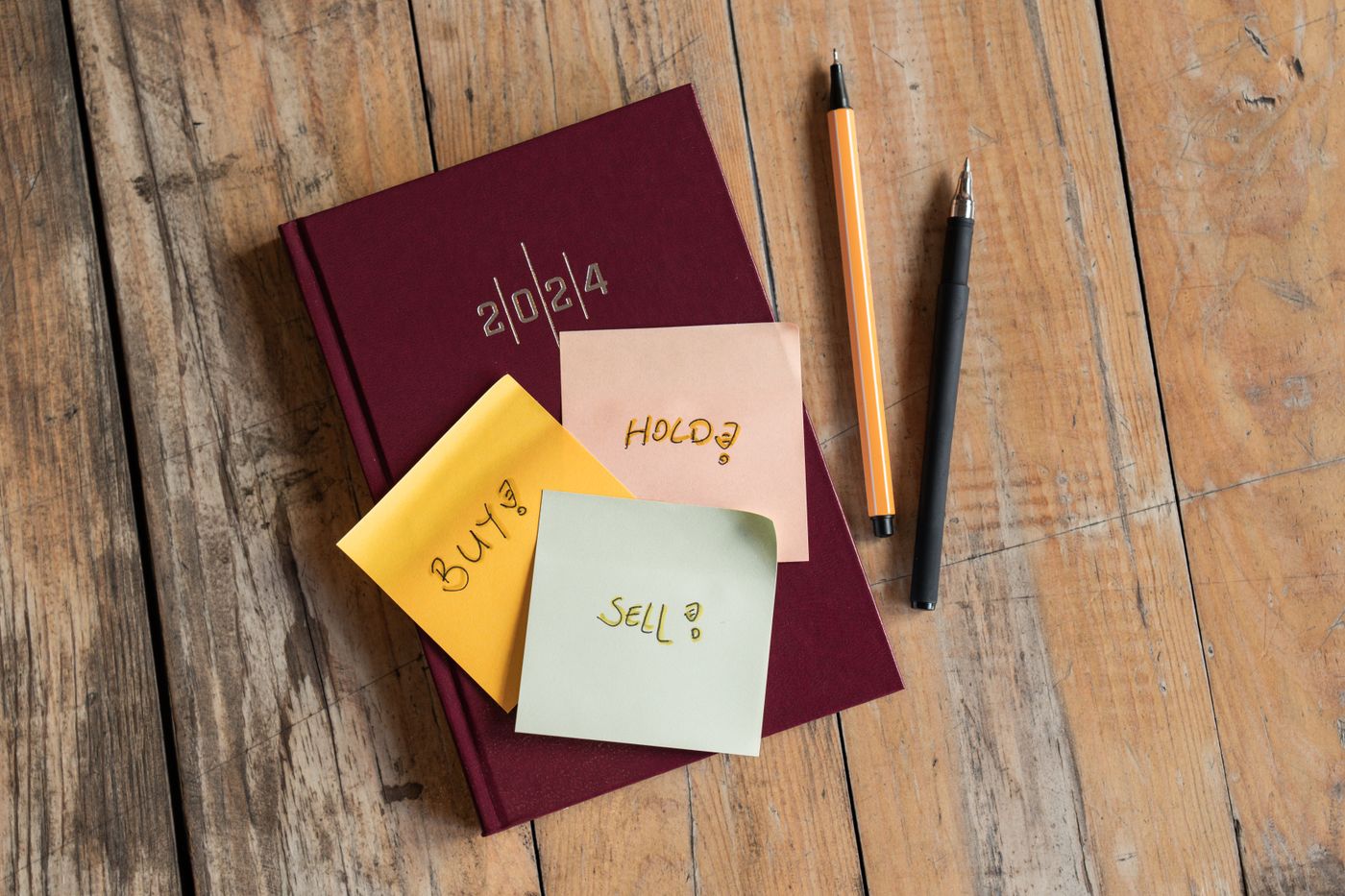 Notes written in a calendar